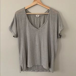 Zara TRF oversized striped tee, small